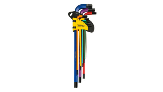 Hex key set 1.5-10 mm, 9 pcs., extra long COLOR TMP image