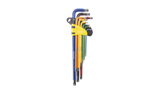 Torx hex key set TT10-TT50, 9 pcs., extra long COLOR TMP image