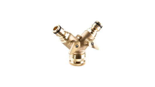 2-way brass connector 3/4",1/2" int.thread TG image