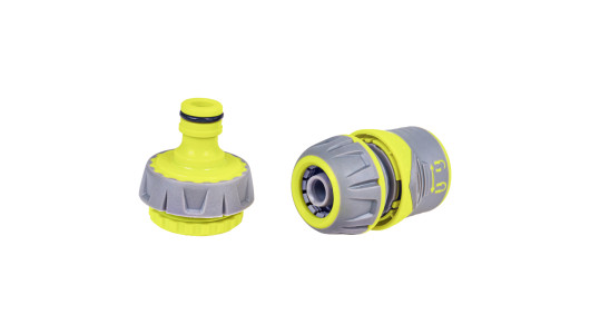 1/2" Quick Lock Hose Connector &1/2"-3/4"Adapter Set LUXE GX image