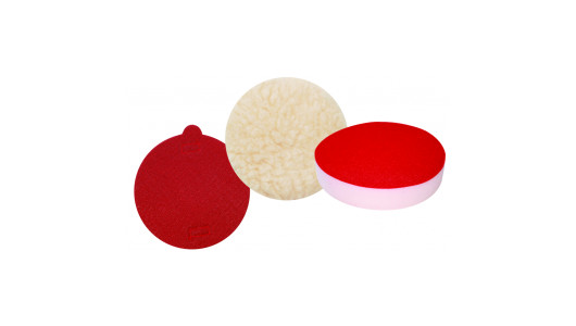 Polishing kit 125mm disc Velcro, bonnet & sponge image