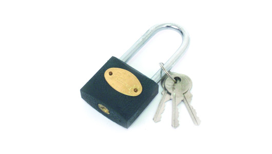 Iron pad lock long shackle 50mm TS image