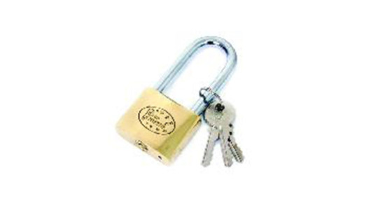 Brass pad lock long shackle 38mm TS image