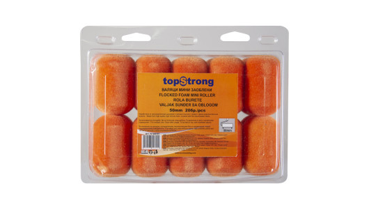 Flocked foam mini roller 50mm, 20pcs set TS image