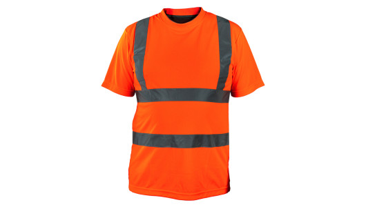 Tricou functional portocaliu cu banda reflectorizanta XL RD image