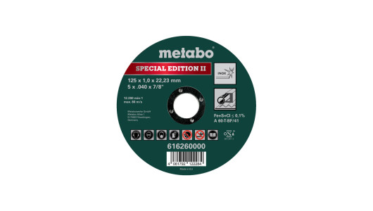 Диск за метал 125х1.0х22.2mm A60T BF41 Inox image