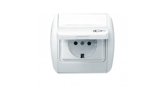 Priza cu capac cu c.p-alb MK-SC05 image