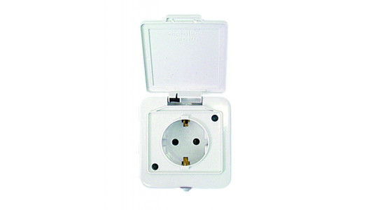 Priza aplicata cu capac cu c.p-alb MK-SC06 image