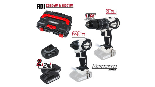 Drill&Impact Driver Brushless RDI-CDB04W&HID01W 2x2Ah Case image