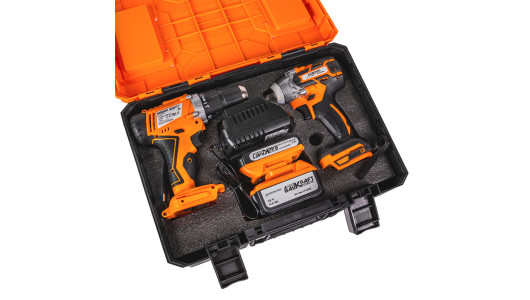 Cordl. Hammer Drill &&nbsp; Brushl. Wrench 18V 4Ah 2Ah BK-CDIBIW3 image