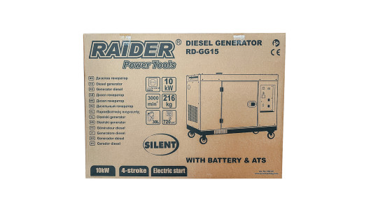 Генератор Diesel 10kW 230V & 380V ел. стартер ATS RAIDER RD-GG15 image