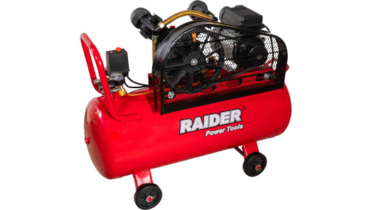 Компресор 100L 1.5kW 170L/min 2цил. ремък RAIDER RD-AC17 image