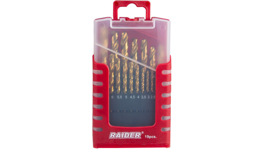 Drill Bits 19pcs. &oslash;1-10mm HSS+TIN Set image