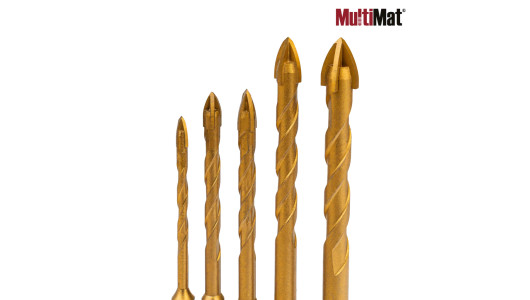 Drill Bits MultiMat 4Cut TIN Hex1/4" 5pcs. &Oslash;4 5 6 8 10mm Set image