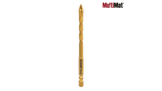 Drill Bit MultiMat 4Cut TIN Hex 1/4" &Oslash;8 mm image
