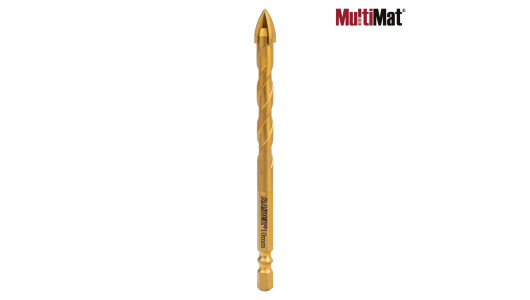 Drill Bit MultiMat 4Cut TIN Hex 1/4" &Oslash;10 mm image