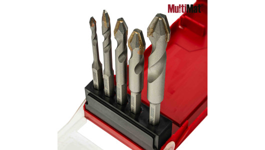Drill Bits MultiMat&reg; Asymmetrical 5pcs. &Oslash;4 6 8 10 12mm Set image