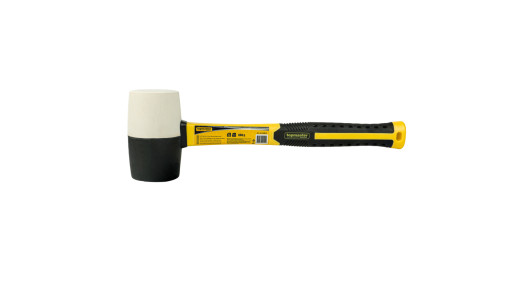White + Black Rubber Mallet With Fiberglass Handle 680 g TMP image