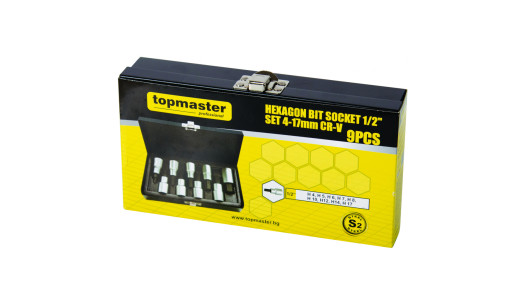 Set tubulare cu biti 1/2" 4-17mm 9pcs CR-V TMP image