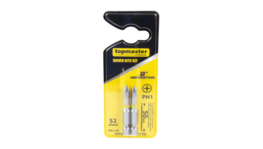 Driver bits set 2 pcs PH1 50mm TMP image