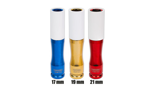 Set 3 tubulare de impact 1/2" 17,19,21mm cu protectie 150mm image