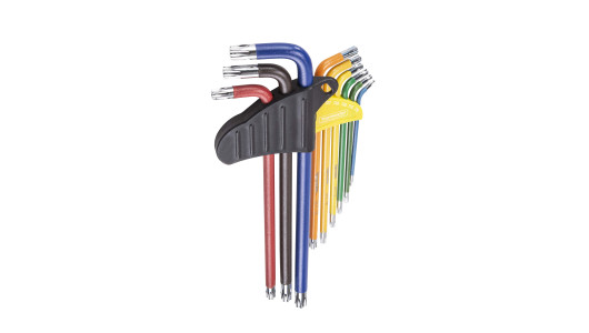 Torx hex key set TT10-TT50, 9 pcs., extra long COLOR TMP image