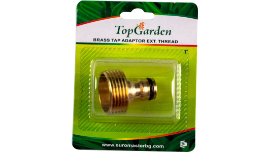 Brass tap adaptor 1", ext.thread TG image