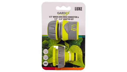 Комплект конектор 1/2" със закл. и адаптер 1/2"-3/4"LUXE GX image