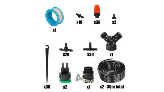 Hydroponic Drip Irrigation Set 30 m 127x Units HARVEST GX image