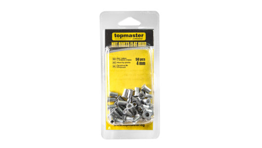Нит гайки с плоска глава 4mm 50бр. Topmaster Professional image