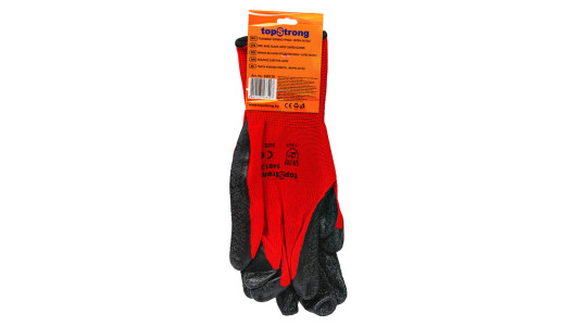 Manusi de protectie latex negu poliester rosu TS image