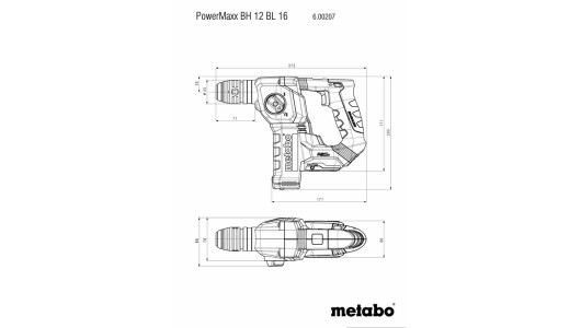 Perforator de acumulator. 12V 16mm METABO BH 12 BL 16 Solo image