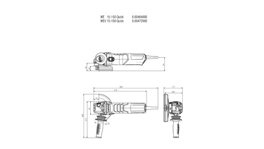 Ъглошлайф 150mm 1550W рег. обороти METABO WEV 15-150 QUICK image