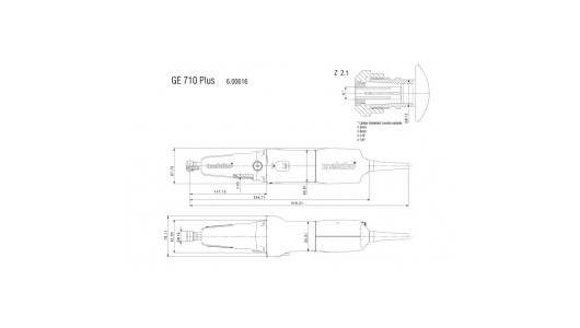 Шлайф прав удължен 710W рег. обороти METABO GE 710 PLUS image