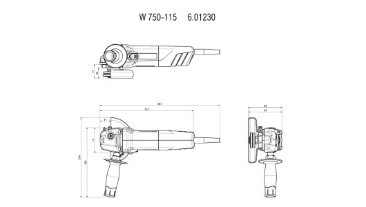 Ъглошлайф 115mm 750W METABO W 750-115 image