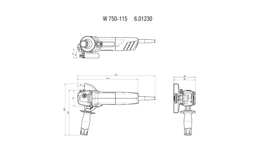 Ъглошлайф 115mm 750W METABO W 750-115 image