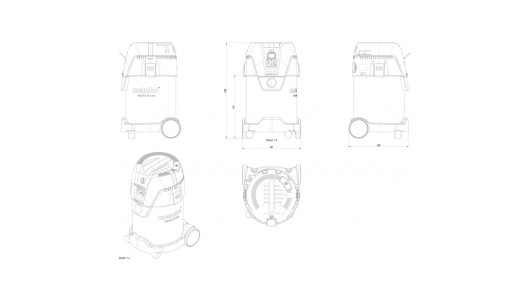 Aspirator 1250W METABO ASA 30 L PC Inox image