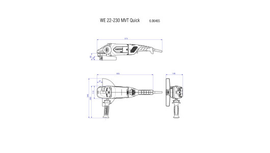 Ъглошлайф 230mm 2200W METABO WE 22-230 MVT image