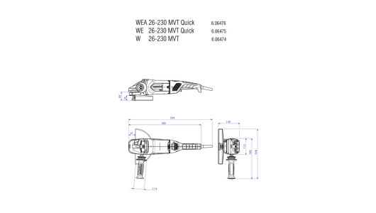 WE 26-230 MVT Quick Angle Grinder image