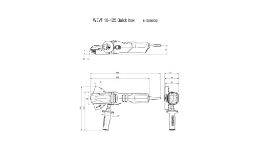 Polizor unghiular 125mm 1000W METABO WEVF 10-125 QUICK INOX image