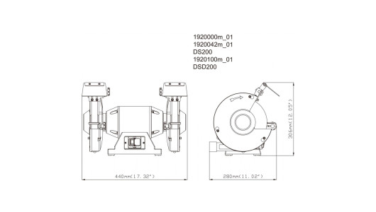 Шмиргел 600W 200mm METABO DS 200 image