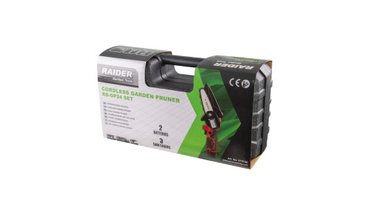 Резачка акум. 12V 100mm 4" 2x2Ah 3 вериги куфар RAIDER RD-GP24 Set image