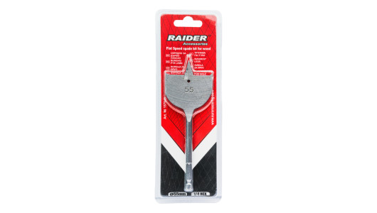 Burghiu plat 1/4" x 55mm HEX pentru lemn image