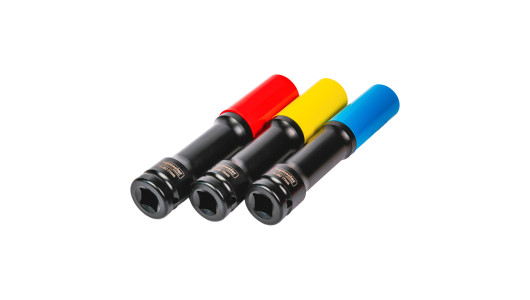 ColorCoded Tors. Deep6Point Impact Socket Set3x1/2"150mm TMP image