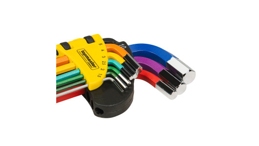 Hex key set 1.5-10 mm, 9 pcs., extra long COLOR TMP image