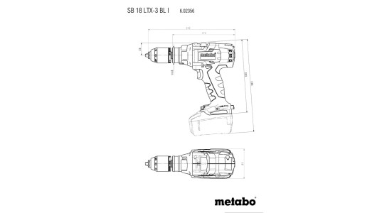 Găsește bateria. 18V 120Nm METABO SB 18 LTX-3 2X5.2Ah image