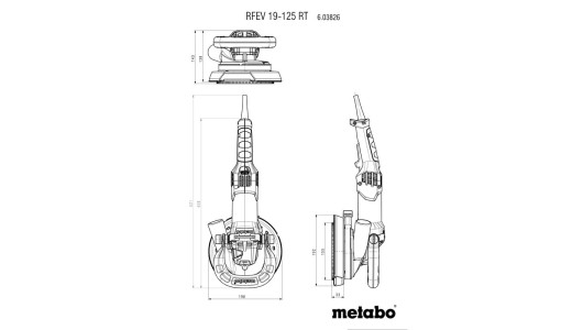 Freza beton 125mm 1900W METABO RFEV 19-125 RT image