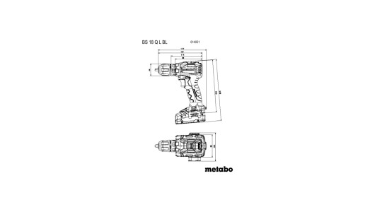 Винтоверт акум. 18V 60Nm METABO BS 18 L 2X2.0Ah image