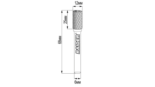 Freza debavurare Tungsten Carbon tip BX &Oslash;12x25 &oslash;6mm RDP image