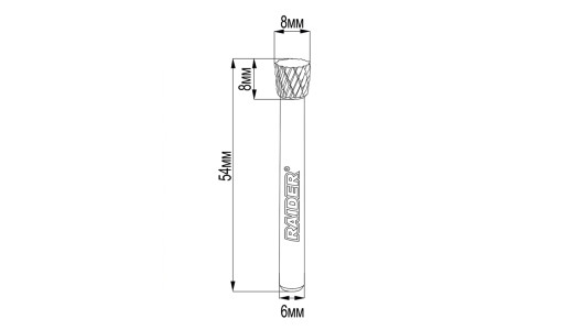 Фрезер от волфрамов карбид тип NX &Oslash;08x08 &oslash;6mm RDP image
